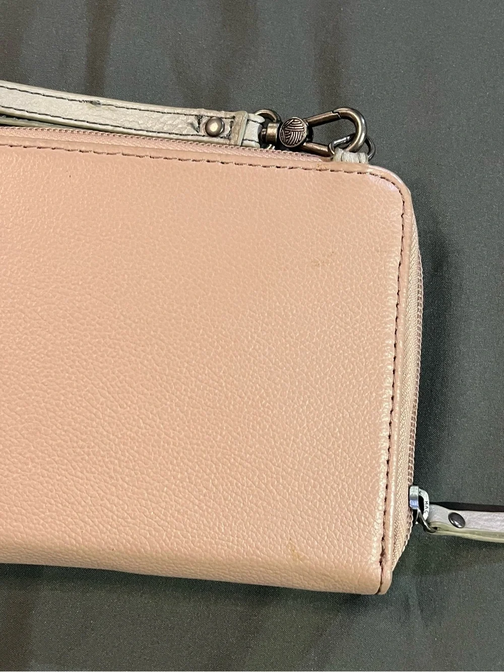 The Sak Pebbled Leather Organizer Wallet, Blush Pink, Wristlet